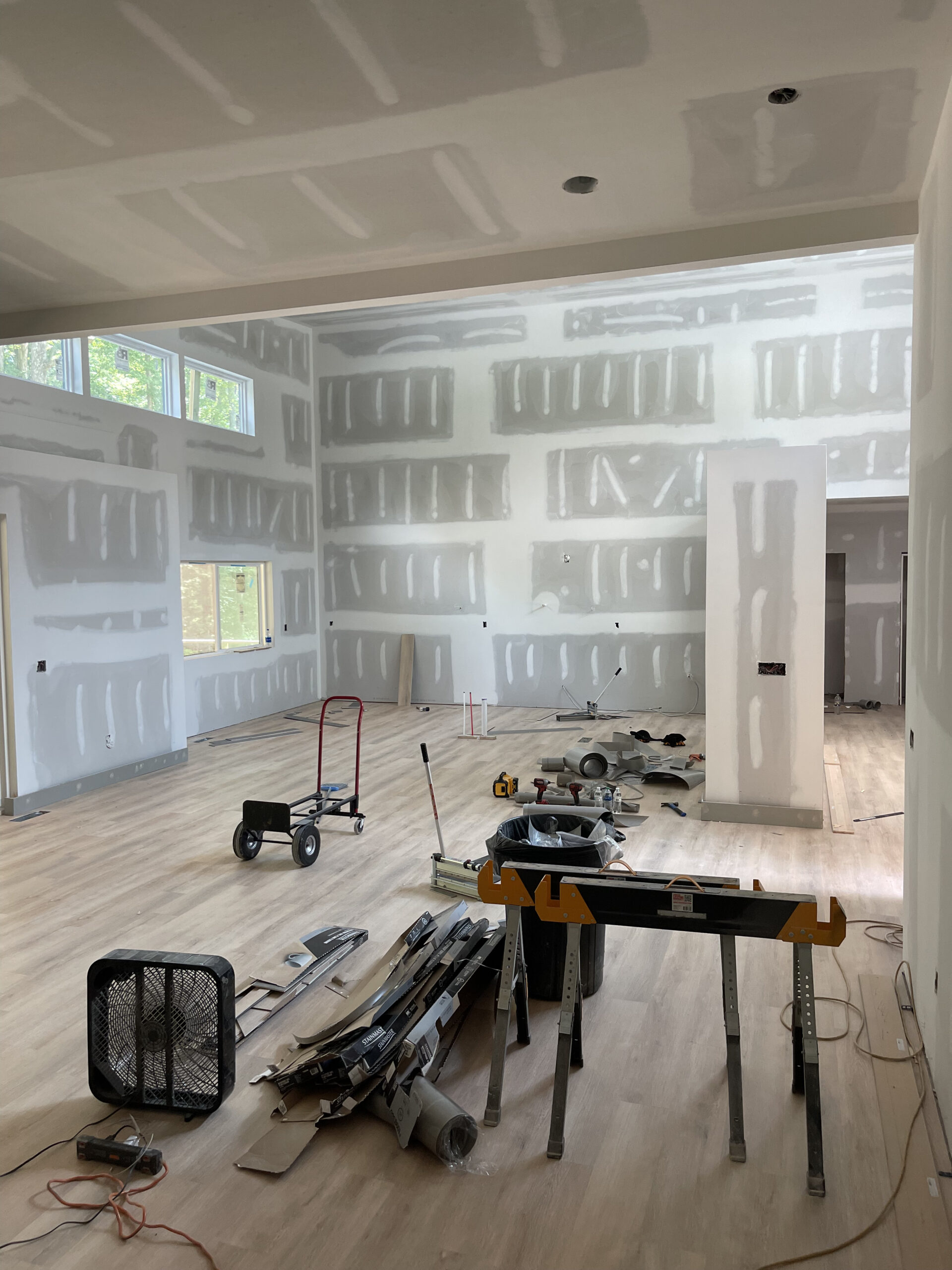 2023 07 03 Greensboro NC 2800SF LVP Installation living room after 1