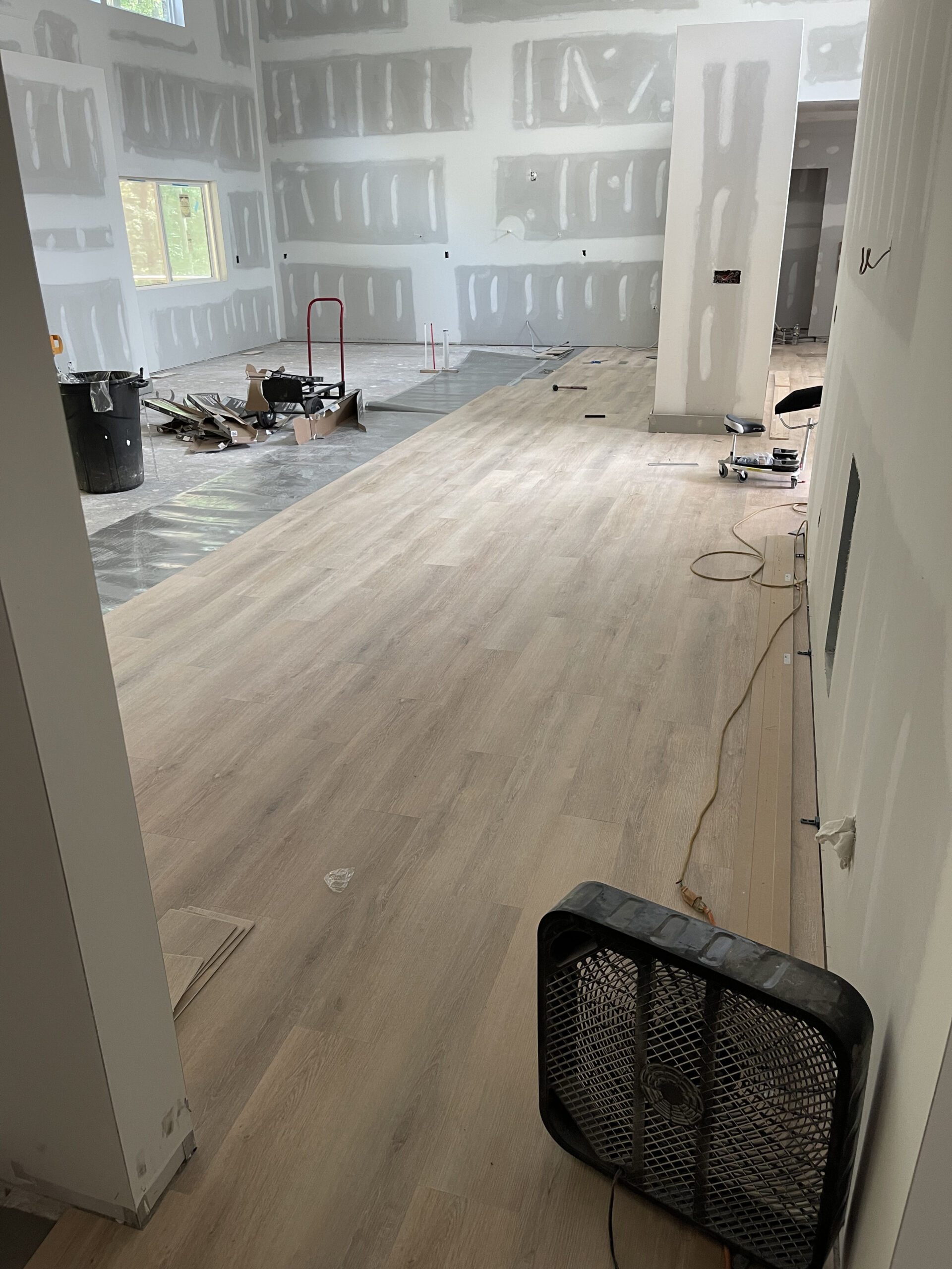 2023 07 03 Greensboro NC 2800SF LVP Installation living room during