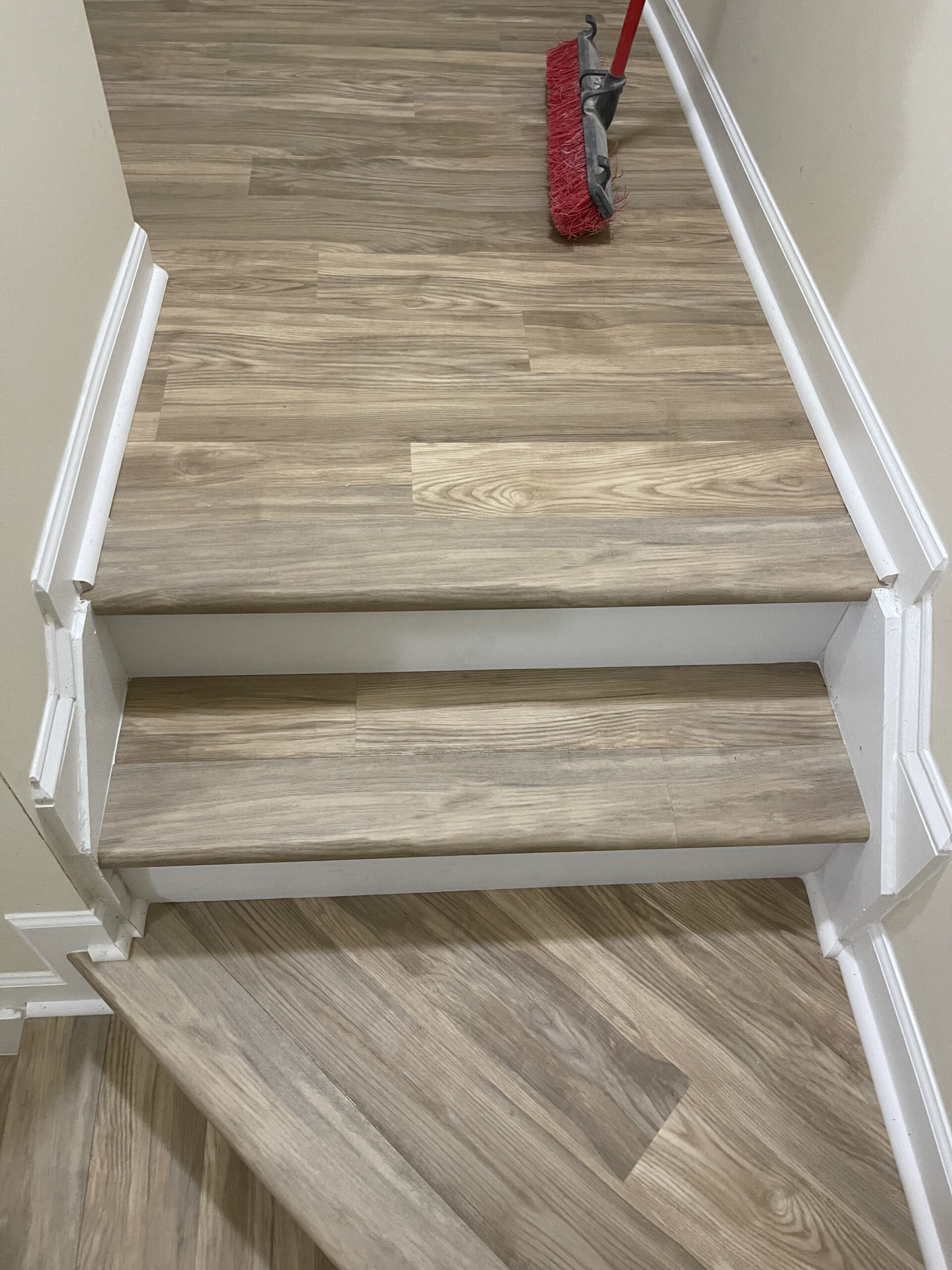 2024 01 07 Durham Morrisville NC LVP Installation 1300sf Stairs after 3