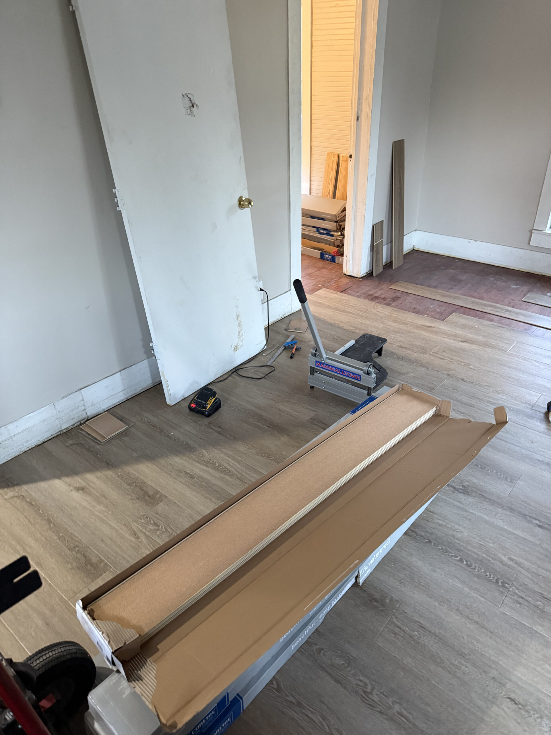 2026 01 15 Durham NC LVP Installation 600sf bedroom during 1