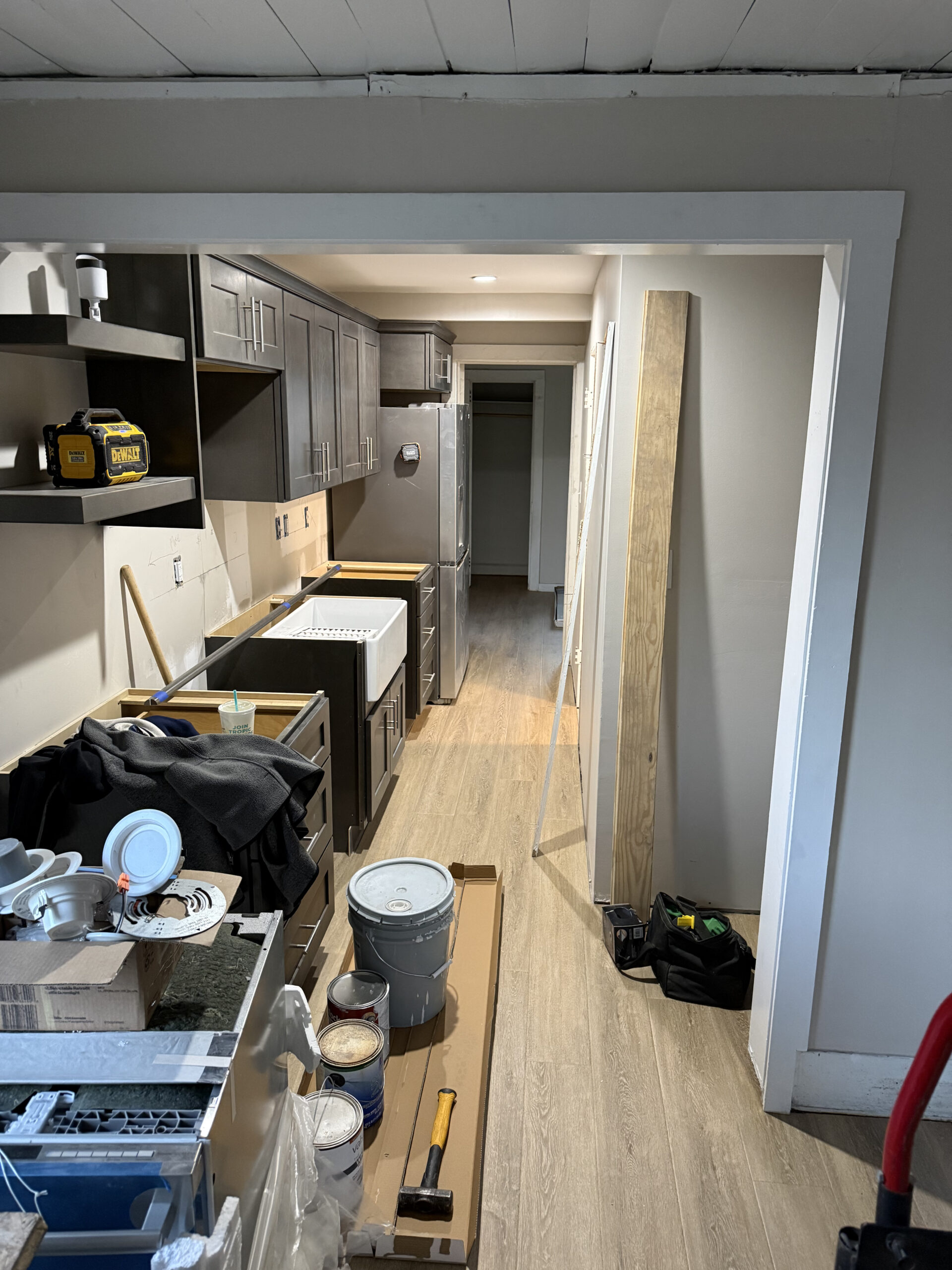 2026 01 15 Durham NC LVP Installation 600sf kitchen hallway after 1